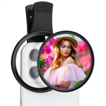 Φίλτρο KF Black Diffusion 1/4 67mm με προσαρμογέα Clip-On για smartphone