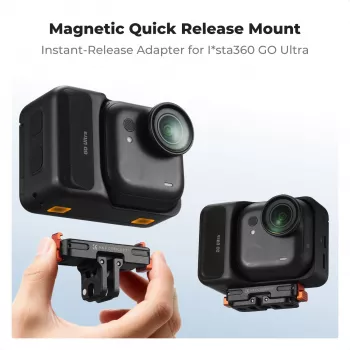 KF μαγνητική βάση ταχείας απελευθέρωσης για GoPro και βίδα 1/4 ίντσας, για Insta360 Go Ultra, μαύρη