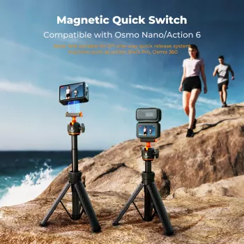 Mini τρίποδο selfie stick 65 cm κεφαλή 360° για DJI Osmo Nano / Action 6 / Kf09.181