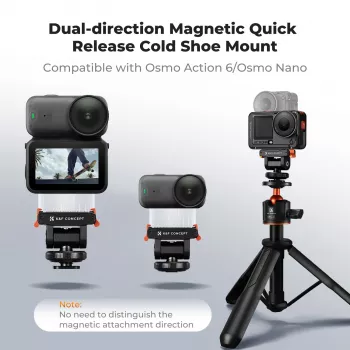 Μαγνητική Βάση Ταχείας Αλλαγής για DJI Osmo Action 6 / Nano / Σπείρωμα 1/4 ίντσας + ISO / Kf12.0035