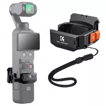 KF Mount Adapter Προστατευτικό Πλαίσιο για DJI Osmo Pocket 3 / 4 με βάση GoPro και σπείρωμα τριπόδου 1/4 ίντσας - Μαύρο