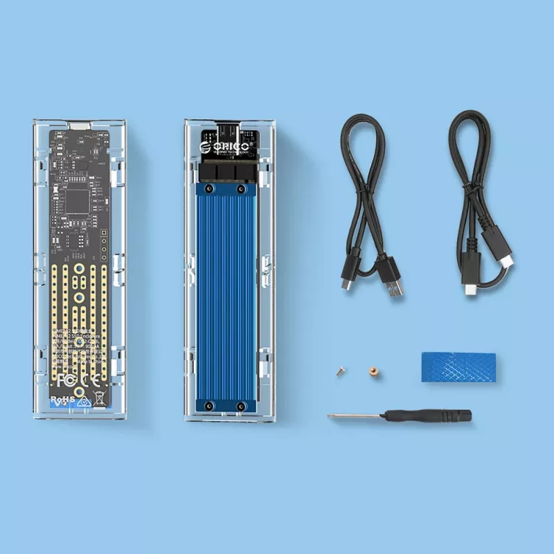 ORICO TCM2-C3 M.2 NVMe θήκη SSD USB-C 10 Gbit/s - μπλε