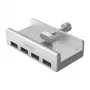 ORICO MH4PU Hub USB με σφιγκτήρα 4x USB-A 3.0 - ασημί