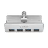 ORICO MH4PU Hub USB με σφιγκτήρα 4x USB-A 3.0 - ασημί
