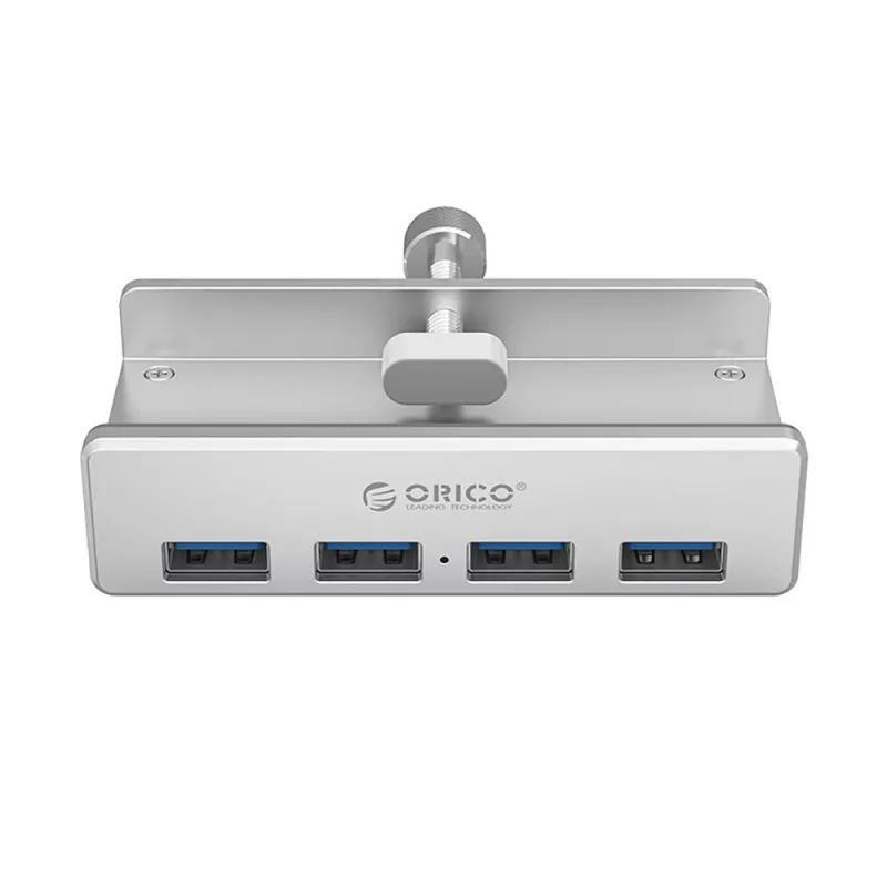 ORICO MH4PU Hub USB με σφιγκτήρα 4x USB-A 3.0 - ασημί