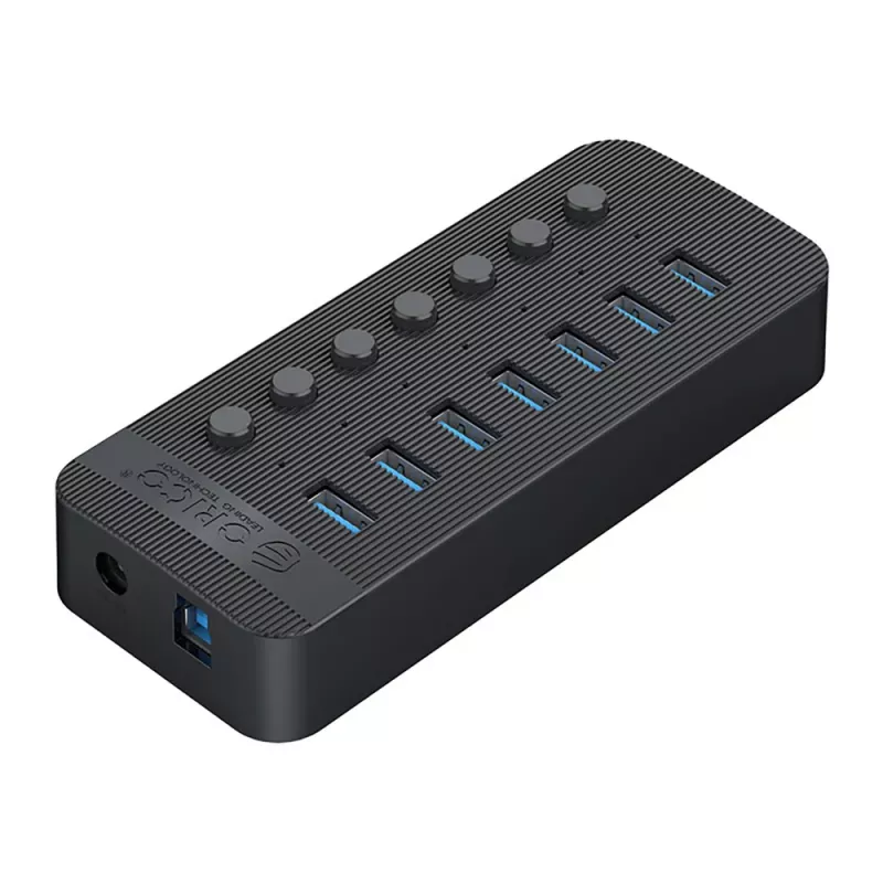 ORICO CT2U3-7AB Hub USB 3.0 με 7 θύρες USB-A και μεμονωμένους διακόπτες - μαύρο
