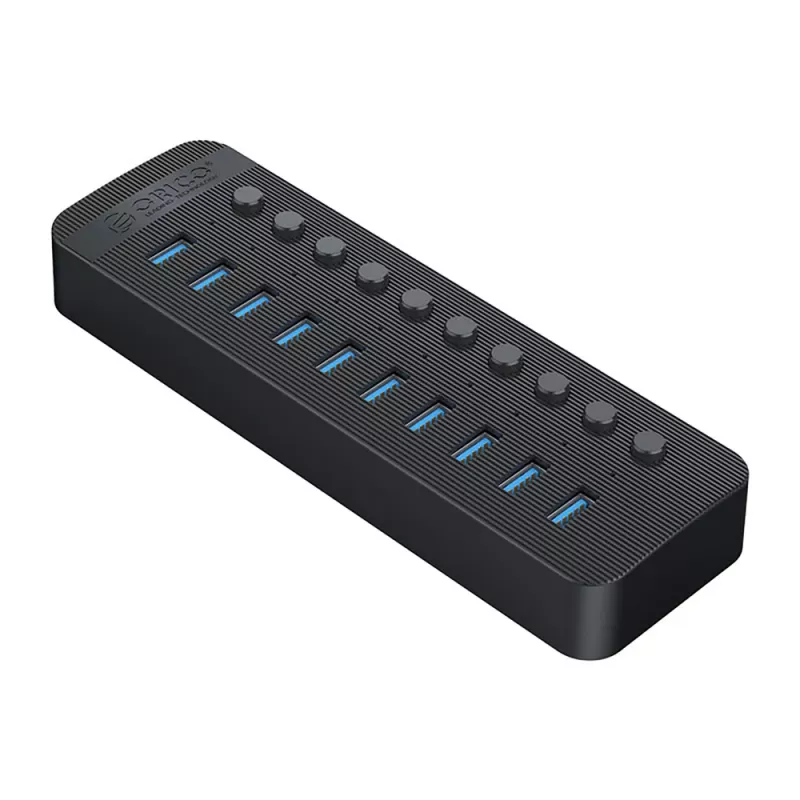 ORICO CT2U3-10AB Hub USB 3.0 10 θυρών με μεμονωμένους διακόπτες - μαύρο