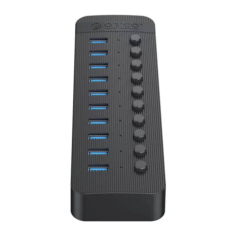 ORICO CT2U3-10AB Hub USB 3.0 10 θυρών με μεμονωμένους διακόπτες - μαύρο