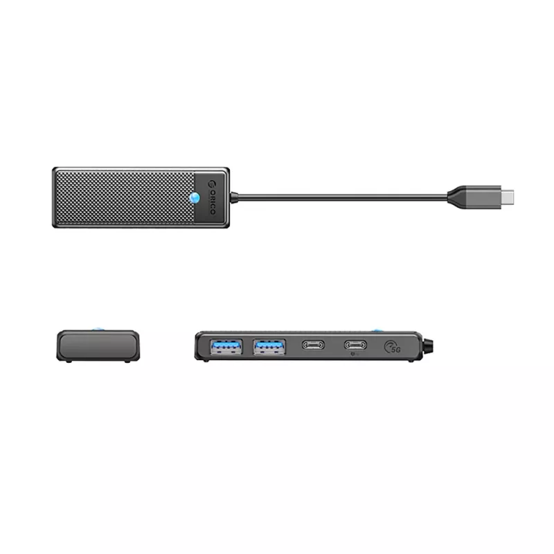 ORICO PAPW2AC-C3 Hub USB-C, 2x USB-A 3.0 + 2x USB-C 3.0, μαύρο