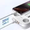 ORICO AP3 20W GaN Πολύπριζο 5 σε 1 2x AC + 2x USB-A + 1x USB-C - λευκό