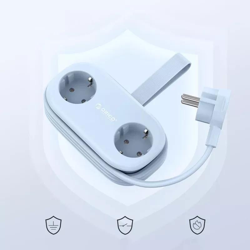 ORICO AP3 65W GaN Πολύπριζο 6 σε 1, 2x AC + 2x USB-A + 2x USB-C, μπλε