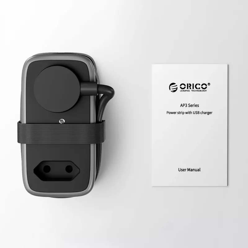 ORICO APP 15.5W Πολύπριζο 5 σε 1 με 2x AC, 2x USB-A, 1x USB-C - μαύρο