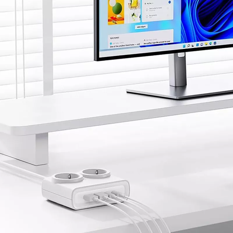 ORICO PDC25 Πολύπριζο 25W 6 σε 1 2x AC + 2x USB-A + 2x USB-C - λευκό