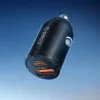 ORICO MiniRing 30W Φορτιστής αυτοκινήτου USB-A + USB-C - μαύρο