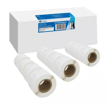 G&G ετικέτες 12 x 130 τεμ. για DYMO 99010 / S0722370 - 28mm x 89mm λευκές ετικέτες άμεσης θερμικής εκτύπωσης