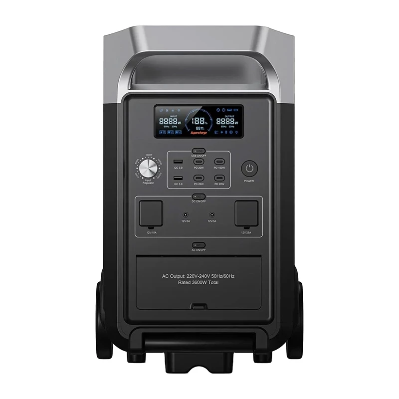 FOSSIBOT F3600 Pro 3600W φορητός σταθμός ενέργειας (μαύρο)