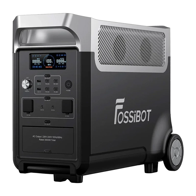 FOSSIBOT F3600 Pro 3600W φορητός σταθμός ενέργειας (μαύρο)