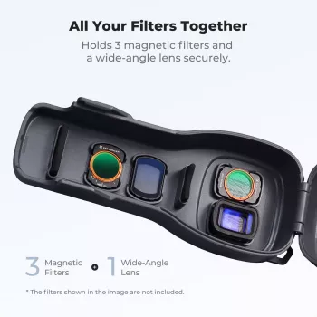 KF Hard PC Προστατευτική Θήκη για DJI Osmo Pocket 3/4 με Λουράκι - Μαύρο