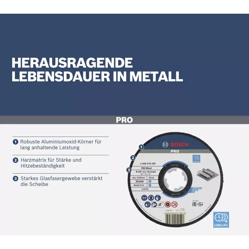 Bosch Standard for Metal X-LOCK Δίσκος κοπής 125 mm (2608619782)