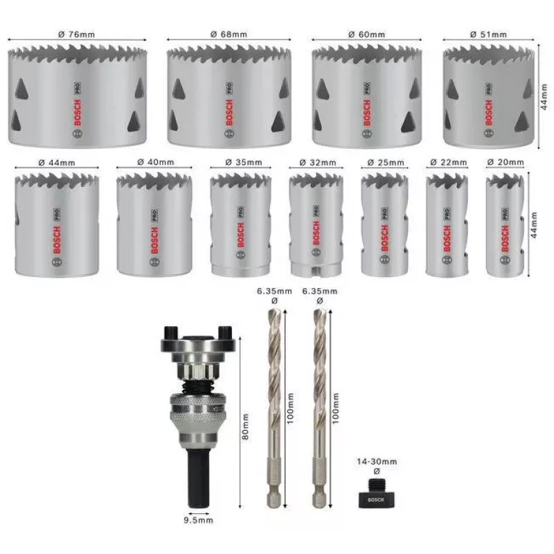 Bosch PRO Multi Material Σετ πριονιών Q-Lock 15 τεμ. 2608901549