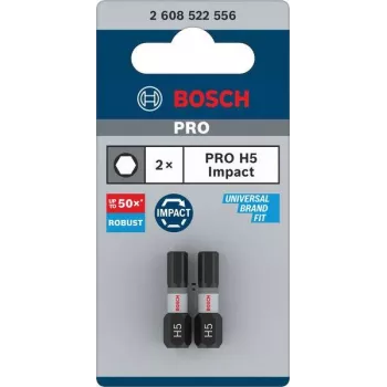 Bosch Professional Impact Control Hex Impact Μύτη H5 Σετ 2 τεμ. (2608522556)