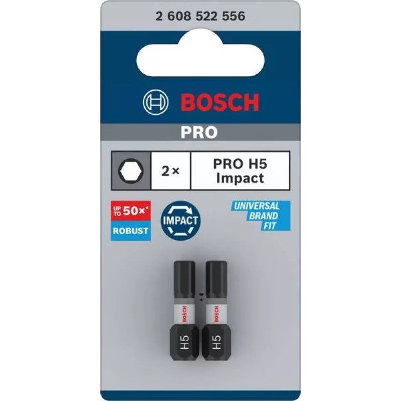 Bosch Professional Impact Control Hex Impact Μύτη H5 Σετ 2 τεμ. (2608522556)