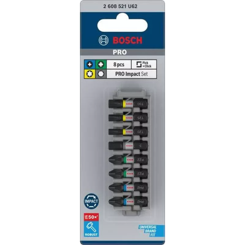Bosch PRO Impact Σετ μυτών 8 τεμ. (2608521U62)