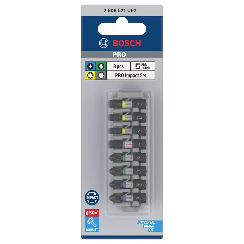 Bosch PRO Impact Σετ μυτών 8 τεμ. (2608521U62)