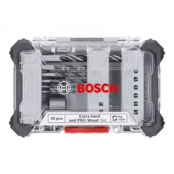 Bosch Extra Hard and PRO Wood Σετ τρυπανιών και μυτών 35 τεμ. (2607017730)