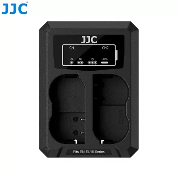 JJC Διπλός φορτιστής USB για 2x μπαταρίες Nikon EN-EL15 EN-EL15a EN-EL15b EN-EL15c