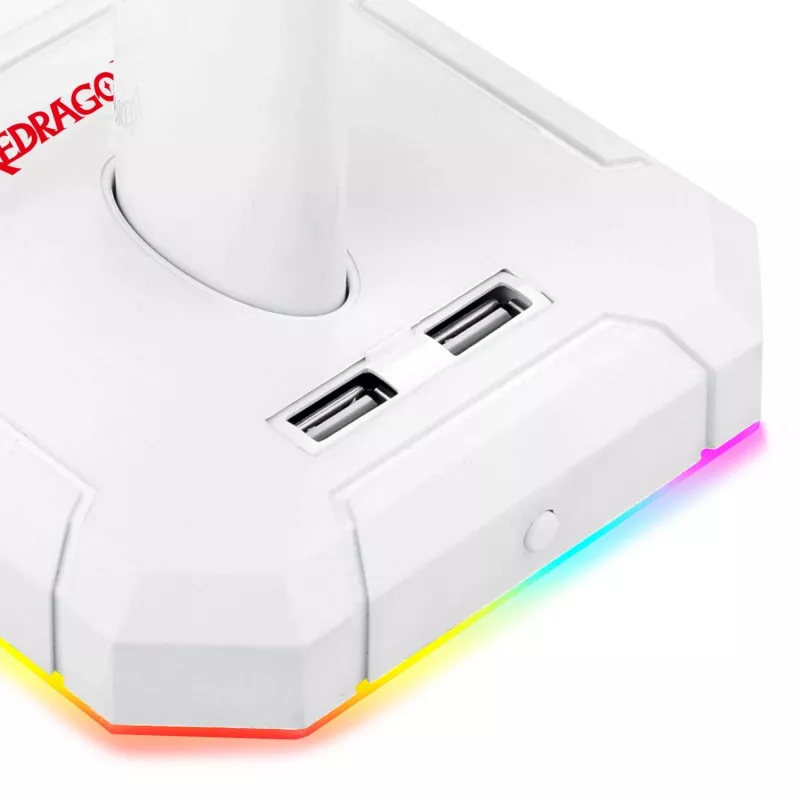 Redragon Scepter PRO HA300-W Βάση Gaming Headset με φωτισμό RGB, Λευκό