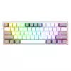 Redragon K617 Fizz RGB White/Grey 60% Μηχανικό πληκτρολόγιο gaming με Hot-Swappable Red Switches