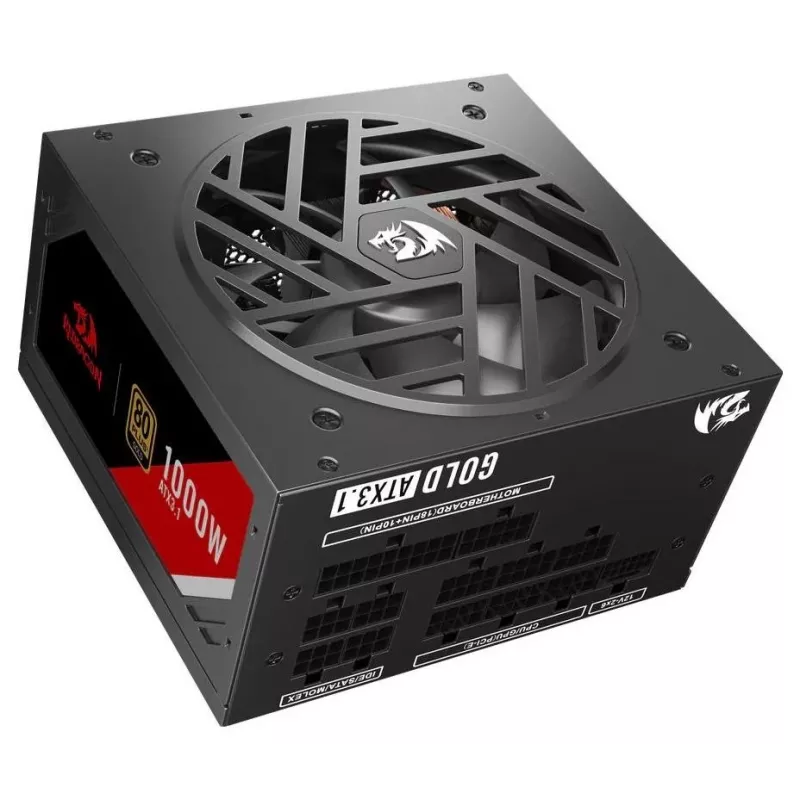 Redragon Master GC-MS03 1000W Τροφοδοτικό, 80 PLUS Standard, ATX, μη-modular, ανεμιστήρας 120mm, Μαύρο