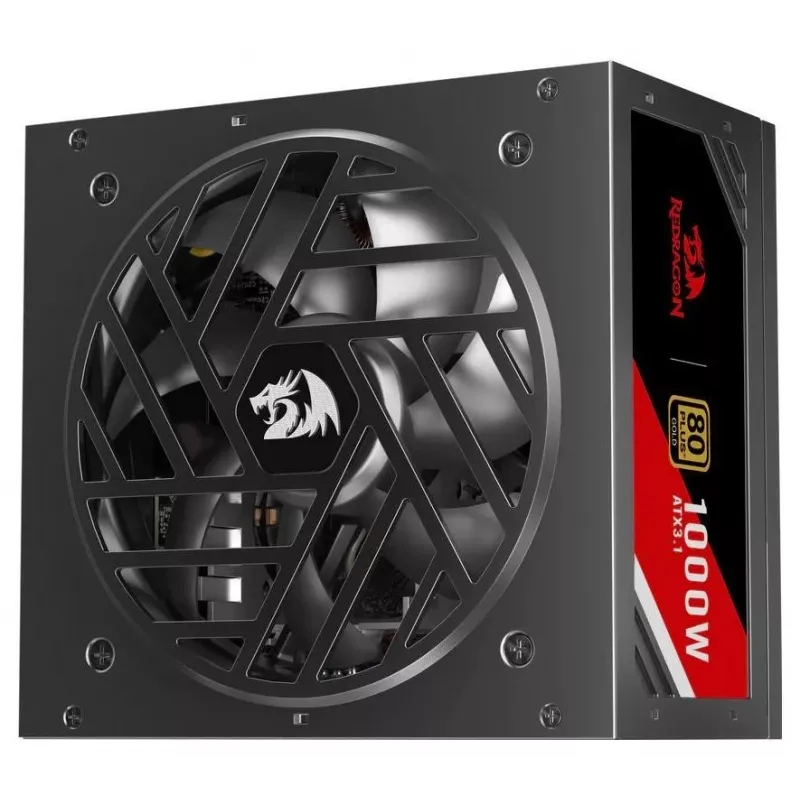 Redragon Master GC-MS03 1000W Τροφοδοτικό, 80 PLUS Standard, ATX, μη-modular, ανεμιστήρας 120mm, Μαύρο