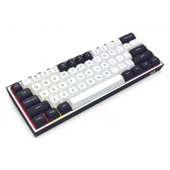 Redragon ALCOR QMK K717WB-RGB-PRO μηχανικό πληκτρολόγιο, 75% layout, Tri-Mode, hot-swappable, λευκό/μαύρο