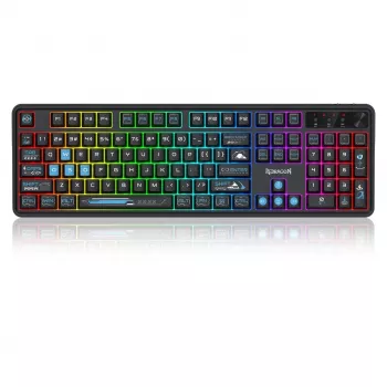 Redragon Volcano K526BB-WL ασύρματο gaming μεμβρανικό πληκτρολόγιο, φωτιζόμενο, μαύρο
