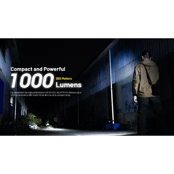 Nitecore MT1C PRO Φακός 600 Lumen CREE XP-L HD V6 Μαύρο