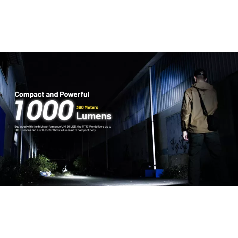 Nitecore MT1C PRO Φακός 600 Lumen CREE XP-L HD V6 Μαύρο