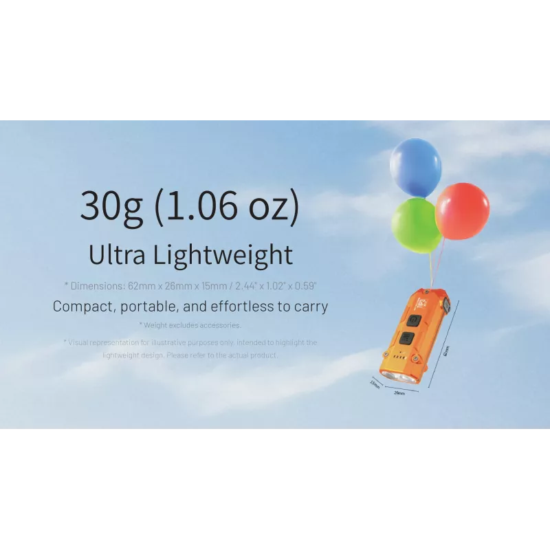 Nitecore TIP3 φακός μπρελόκ, μπλε, 720 Lumen