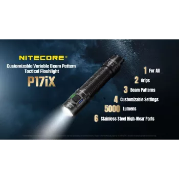 Nitecore P17iX Τακτικός Φακός 4000 Lumens USB-C Επαναφορτιζόμενος