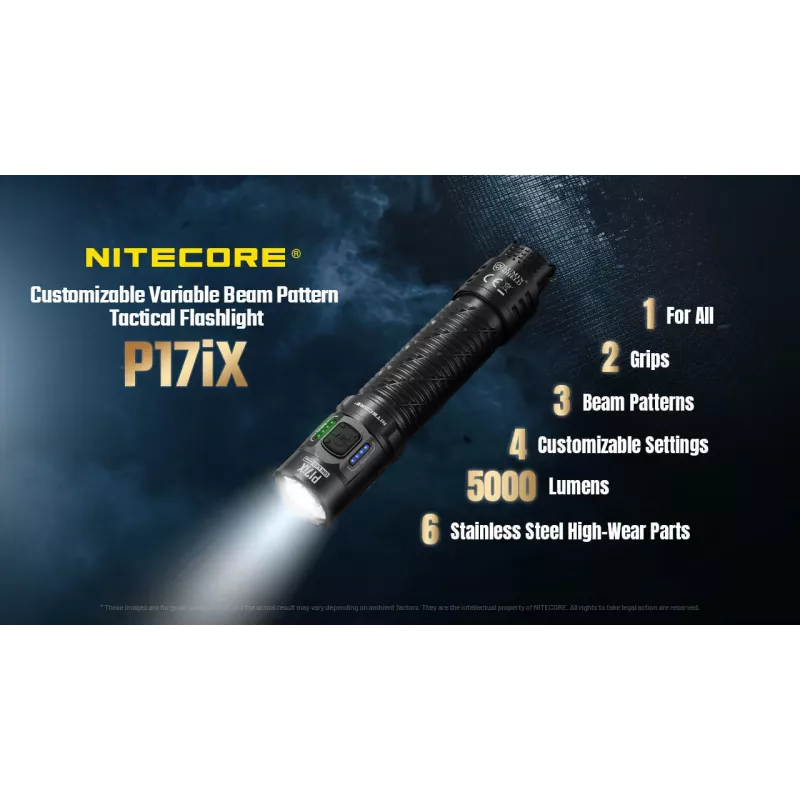 Nitecore P17iX Τακτικός Φακός 4000 Lumens USB-C Επαναφορτιζόμενος