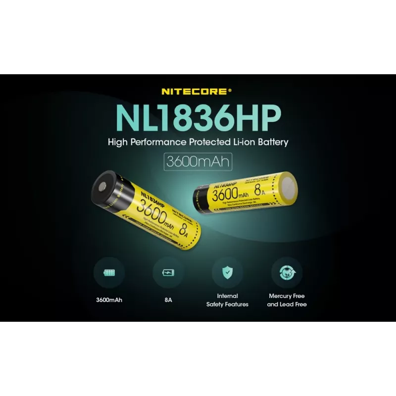Nitecore NL1836HP 3600mAh 18650 Μπαταρία Li-ion Button Top