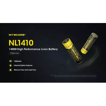 Nitecore NL1410 14500 1000mAh Μπαταρία Li-Ion