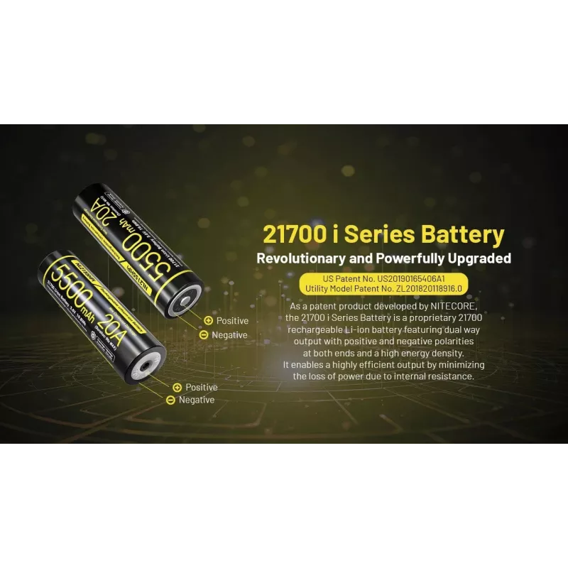 Nitecore 21700 Μπαταρία Li-ion 5500mAh 20A 3,6V Button Top