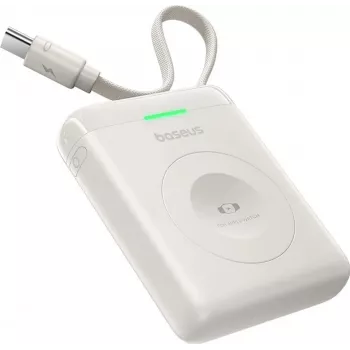 Baseus EnerFill FW11 Power Bank 5W για Apple Watch με ενσωματωμένο καλώδιο - Λευκό