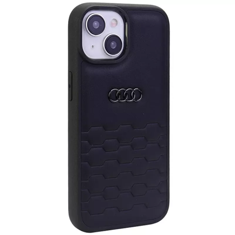 Audi GT Σκληρή θήκη από τεχνητό δέρμα για iPhone 15 Plus / 14 Plus 6,7 inch - μαύρο