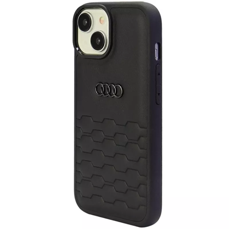 Audi GT Σκληρή θήκη από τεχνητό δέρμα για iPhone 15 Plus / 14 Plus 6,7 inch - μαύρο