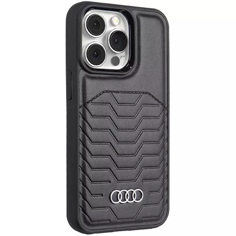Audi θήκη από συνθετικό δέρμα MagSafe για iPhone 13 Pro Max 6,7 μαύρο