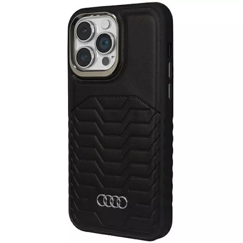Audi Σκληρή θήκη MagSafe από τεχνητό δέρμα για iPhone 14 Pro 6,1 inch μαύρο