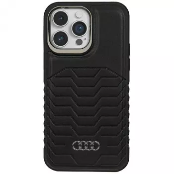 Audi Σκληρή θήκη MagSafe από τεχνητό δέρμα για Apple iPhone 14 Pro Max 6,7 inch μαύρο
